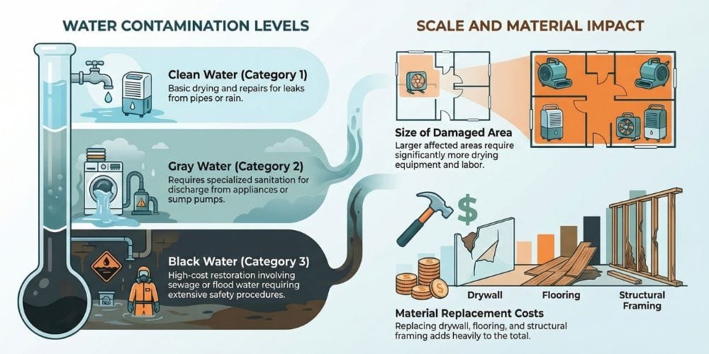 Factors That Affect the Cost to Repair Water Damage