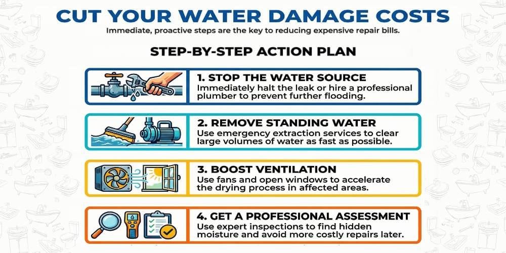 How to Reduce the Cost to Repair Water Damage