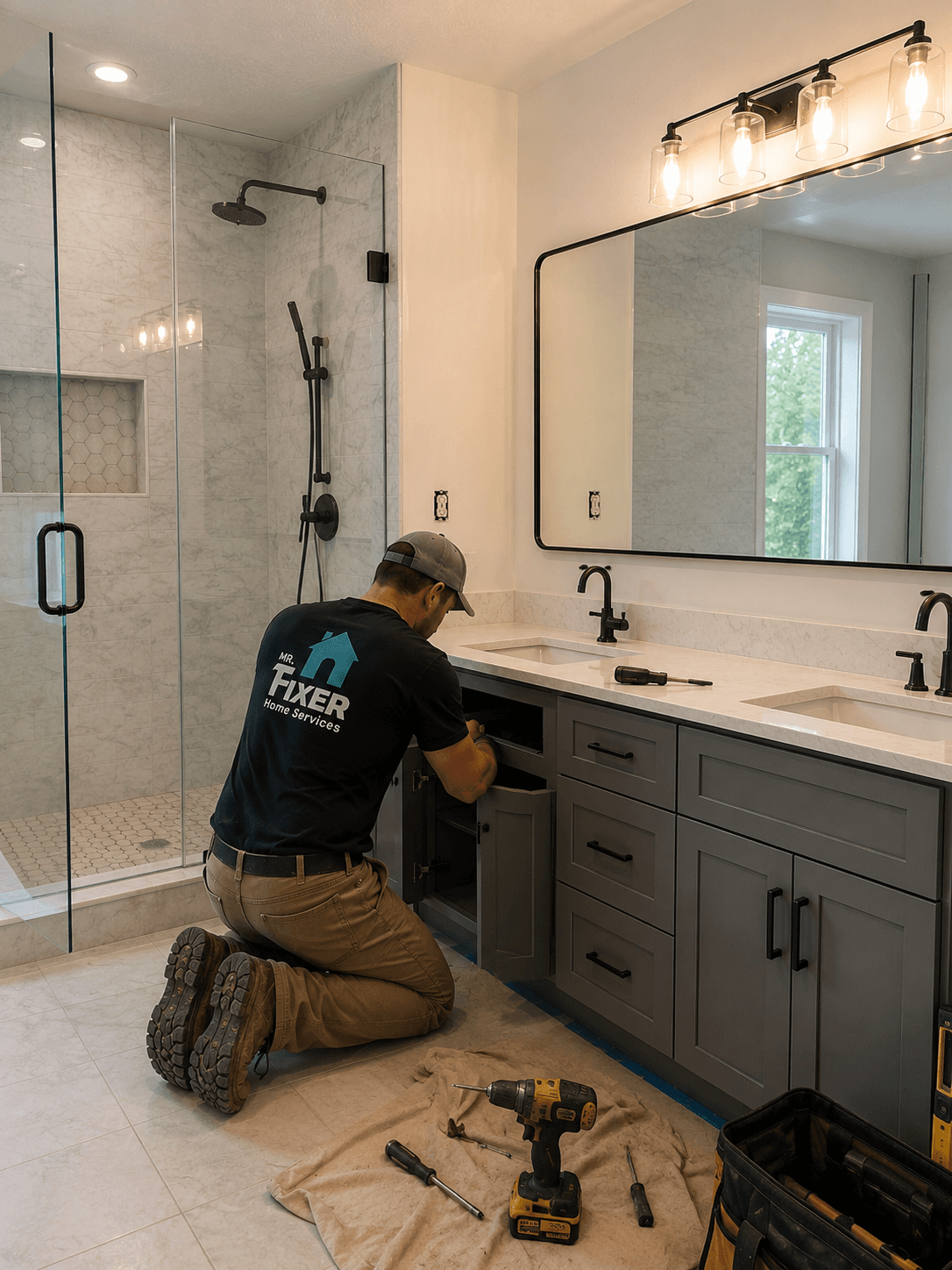 Bathroom renovation in progress