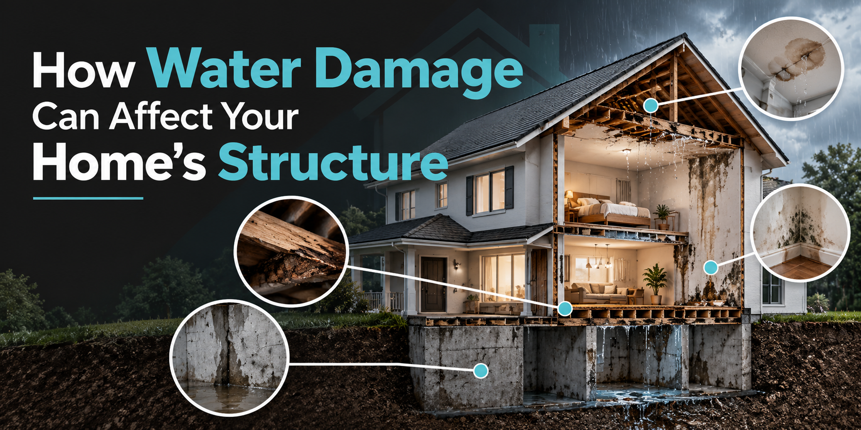 Water Damage and Home Structure Infographic
